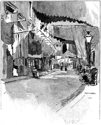 ボーケール通り。ジョセフ・ペネルによる版画 1888年 作： Joseph Pennell