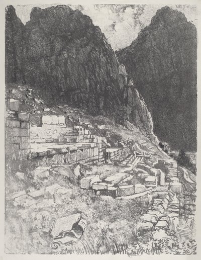 強者の座、デルフィ 作： Joseph Pennell