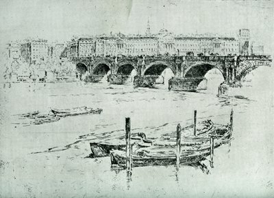 サマセットハウス、1928年。 作： Joseph Pennell