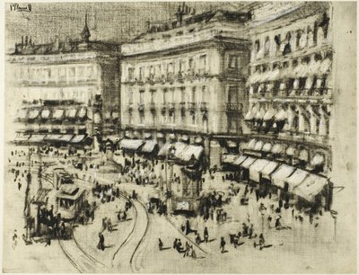 マドリードの夏の日 作： Joseph Pennell