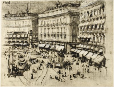 マドリードの夏の日 作： Joseph Pennell