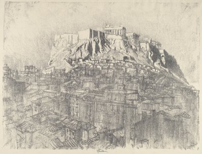 アクロポリスの日の出 作： Joseph Pennell