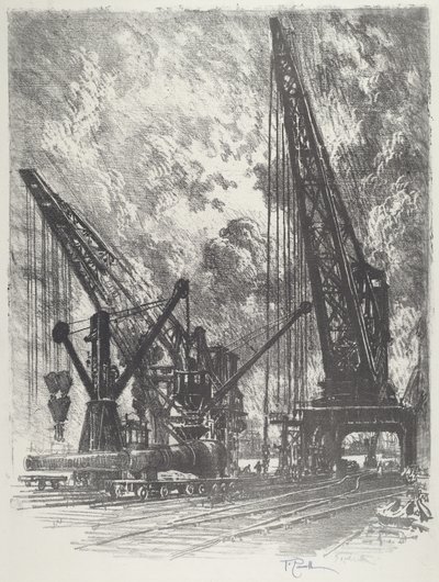 大砲を奪う、1916 年。 作： Joseph Pennell
