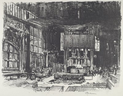 軍神の祭壇を準備するアコライツ 作： Joseph Pennell