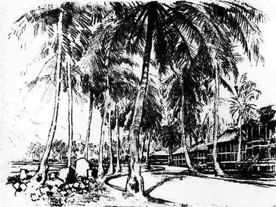 アメリカンクォーター、ジョセフペネル作のパナマ運河のプレートI、1912年（紙に木炭） 作： Joseph Pennell