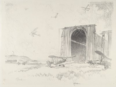 気球小屋 作： Joseph Pennell