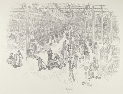 1916年、「千人娘の海」。 作： Joseph Pennell