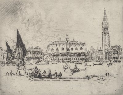 ドゥカーレ宮殿、1883 年。 作： Joseph Pennell