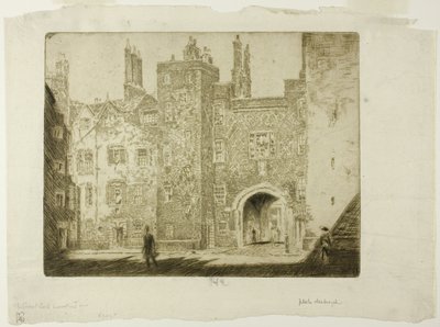 リンカーンズ・イン大門 作： Joseph Pennell