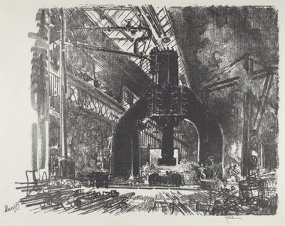 グレートハンマー、1916年。 作： Joseph Pennell
