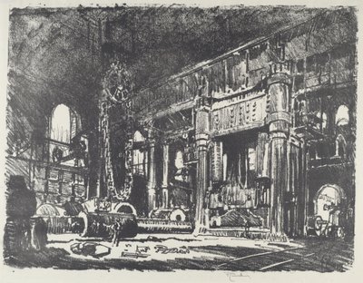 The Gun Forge、1916年。 作： Joseph Pennell