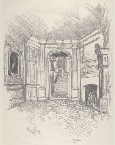 The Hall, Stenton, 1912年。 作： Joseph Pennell