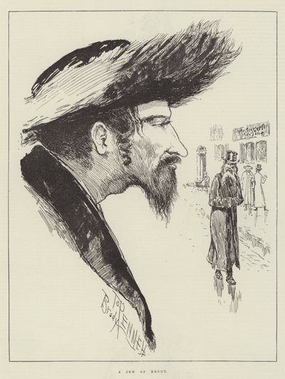 自宅のユダヤ人、ジョセフ・ペネル 作： Joseph Pennell