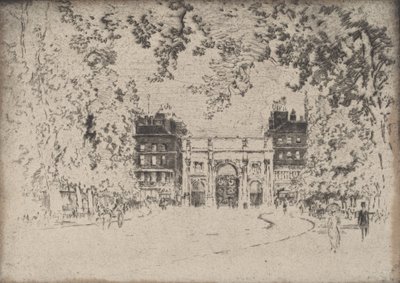 1905年のマーブルアーチ。 作： Joseph Pennell