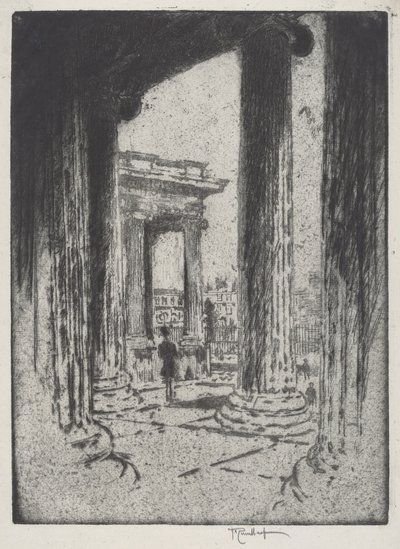 ポルティコ、大英博物館 作： Joseph Pennell