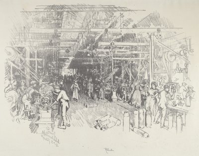 シェル工場、1916年。 作： Joseph Pennell