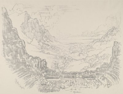 劇場、セジェスタ 作： Joseph Pennell