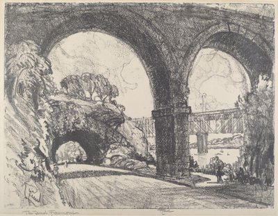 公園のトンネル 作： Joseph Pennell