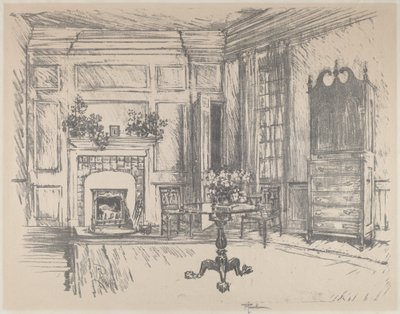 上の部屋、ステントン、1912年。 作： Joseph Pennell