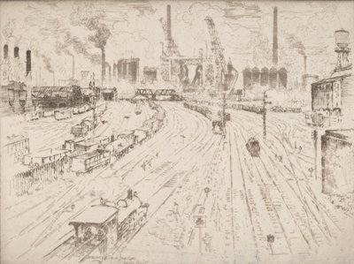 トラック、オーバーハウゼン、1910年。 作： Joseph Pennell