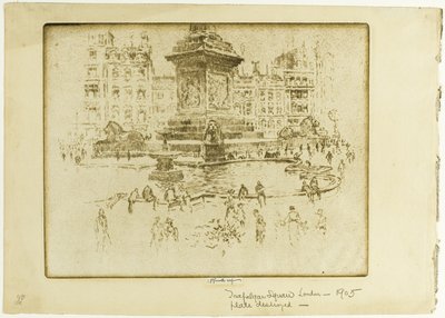 トラファルガー広場 作： Joseph Pennell