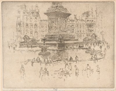 トラファルガー広場 作： Joseph Pennell
