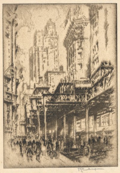 無題 (The El) 作： Joseph Pennell