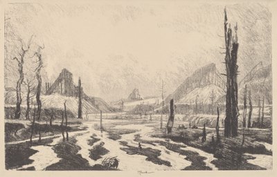 荒廃の谷 作： Joseph Pennell