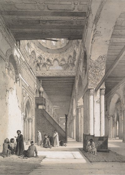 12.イブン・トウルーン・モスクの内部、1843年 作： Joseph Philibert Girault De Prangey