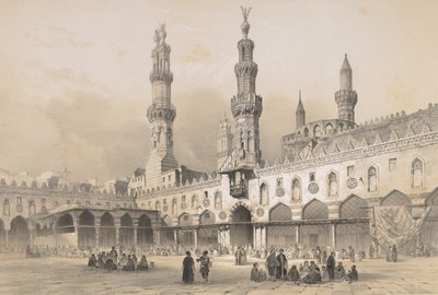 22.カイロのアザール・モスクの中庭（1843年 作： Joseph Philibert Girault De Prangey