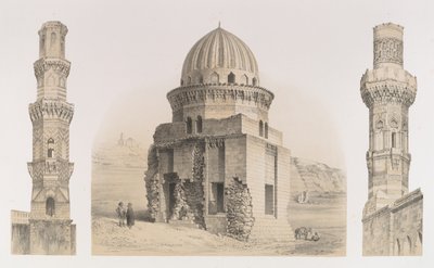 87.墓とミナレット、カイロ、1843年 作： Joseph Philibert Girault De Prangey