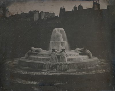 1841-42年、パリのシャトー・ドー広場にある噴水。 作： Joseph Philibert Girault De Prangey