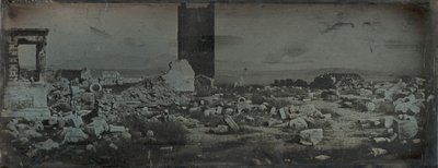 廃墟と前景、アクロポリス、アテネ、1842年。 作： Joseph Philibert Girault De Prangey