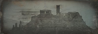 アクロポリスへの西洋のアプローチ、アテネ、1842年。 作： Joseph Philibert Girault De Prangey