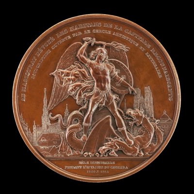 The Cholera Epidemics of 1849 and 1854 [reverse], 1854年。 作： Joseph Pierre Braemt
