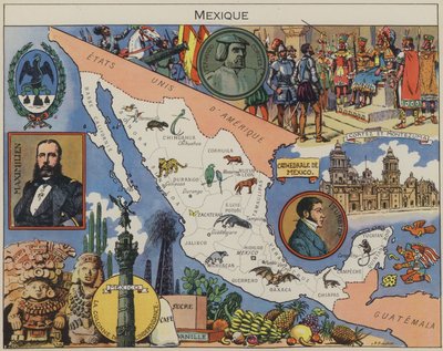 メキシコ（カラーリトグラフ） 作： Joseph Porphyre Pinchon