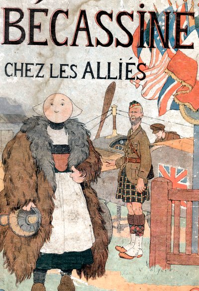書籍 "Becassine chez les allies "の表紙。 作： ジョセフ・ポーフィーリー・ピンチョン