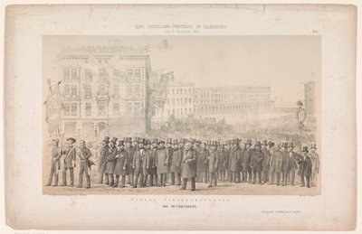 ハンブルグの Optocht van book trade Grosse Johannisstrasse / The Booksellers (オブジェクトのタイトル) Optocht in Hamburg tere van Friedrich von Schiller (シリーズタイトル) ハンブルグのシラー ページェント (オブジェクトのシリーズ タイトル) 作： Joseph Puschkin