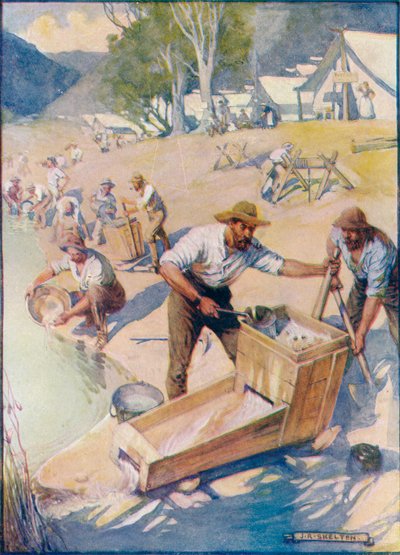 一日中ピックの音と揺りかごの鳴動は聞いた、c1908、c1920。 作： Joseph Ratcliffe Skelton