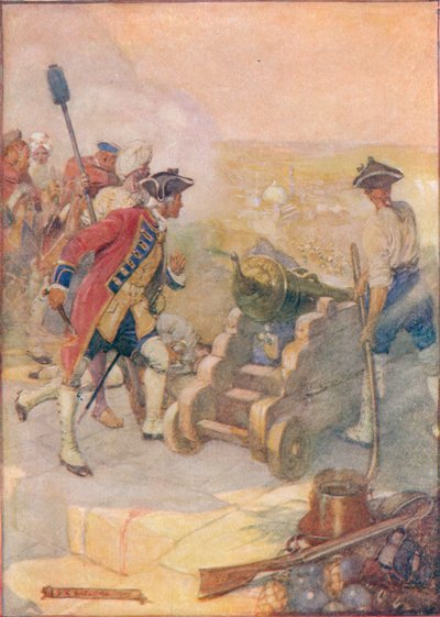 Clive Fired One of the Guns Himself、c1908、c1920。 作： Joseph Ratcliffe Skelton
