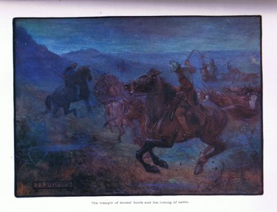 馬のひづめの踏みつけと牛の鳴き声、1910 作： Joseph Ratcliffe Skelton