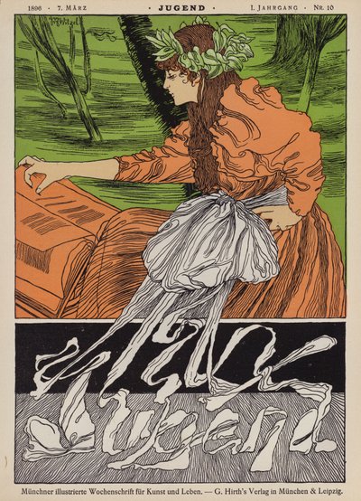 ユゲント誌の表紙イラスト、1896年 作： Joseph Rudolf Witzel