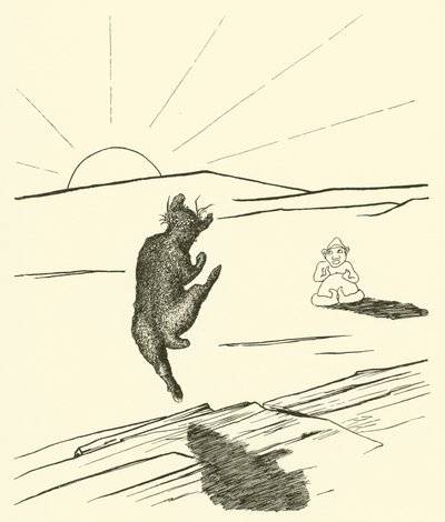 カンガルー爺さん（彫刻 作： Joseph Rudyard (after) Kipling