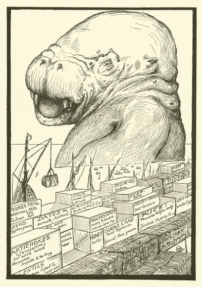 海から出てきた動物」（彫刻 作： Joseph Rudyard (after) Kipling
