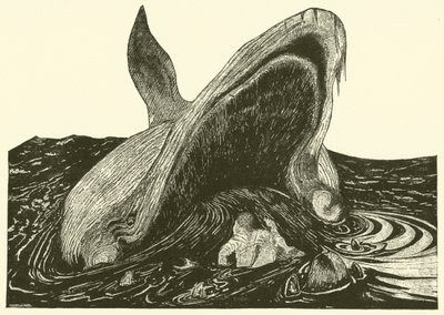 マリナーを飲み込むクジラ(彫刻) 作： Joseph Rudyard (after) Kipling