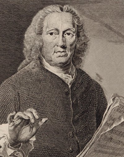 歌手で作曲家のリチャード・レヴァリッジの肖像 1670～1758年、1793年。 作： Joseph Saunders