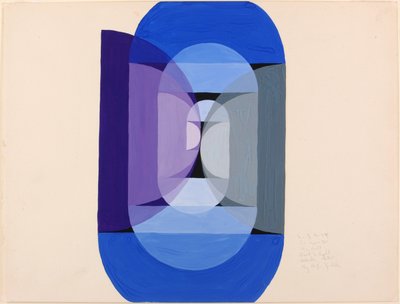 ブルー・グレー・バイオレット・ホイール（シリーズ『芸術の数学的基礎』より） 作： Joseph Schillinger