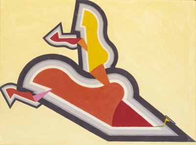 リズムの研究。赤と金、1934年頃 作： Joseph Schillinger