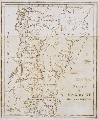 バーモント州の地図 作： Joseph Scott