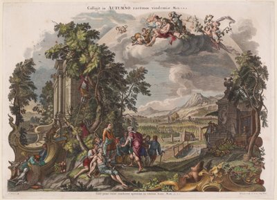 秋 作： Joseph Sebastian Klauber, Johann Baptist Klauber, after Johann Wolfgang Baumgartner